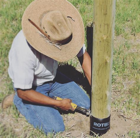 wooden fence posts wrapping